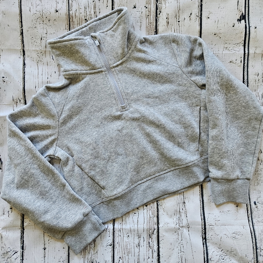 All in Motion Gray Kids' Half-Zip Sweatshirt